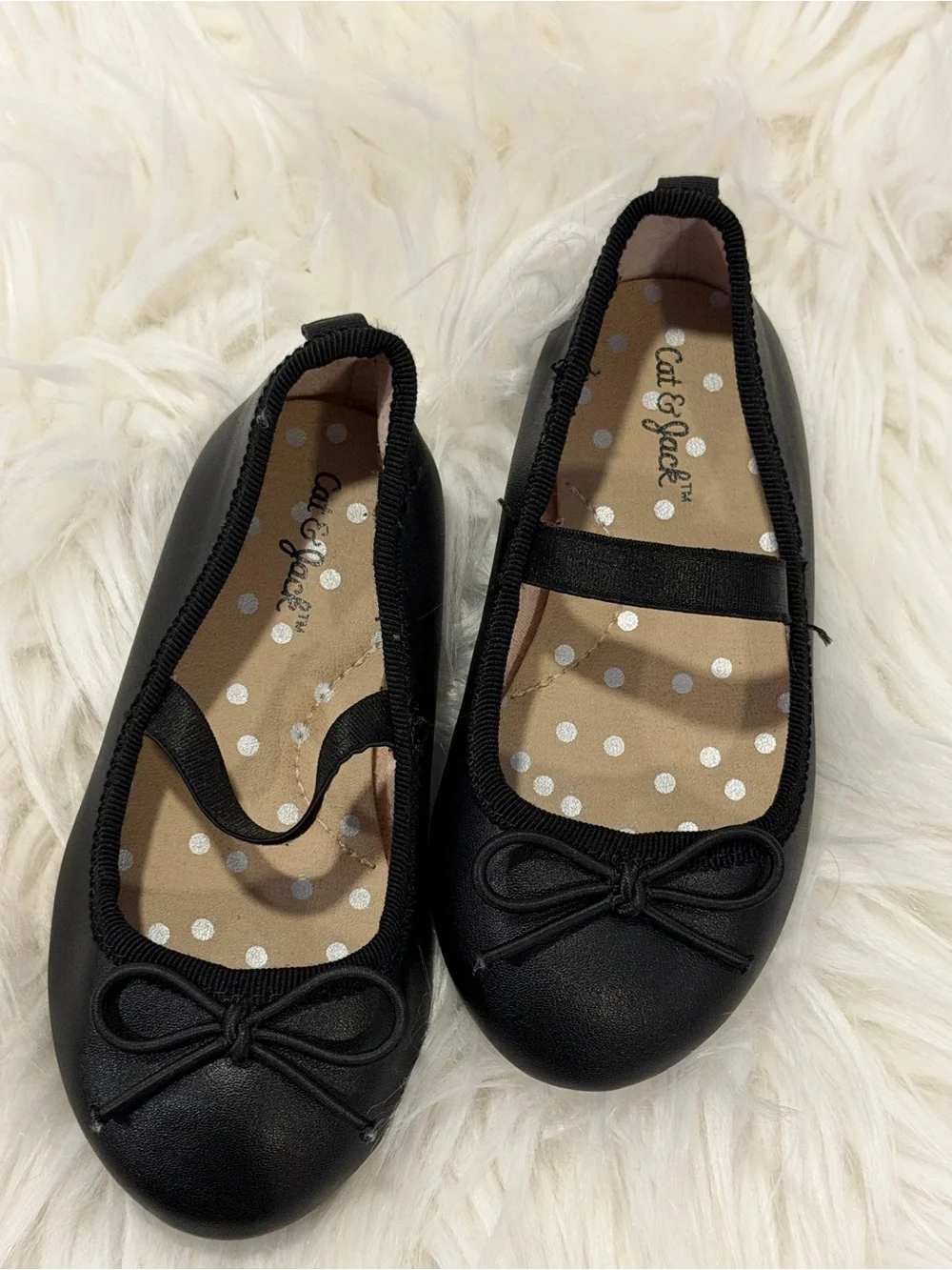 Cat & Jack Black Girls' Mary Jane Ballet Flats 6T